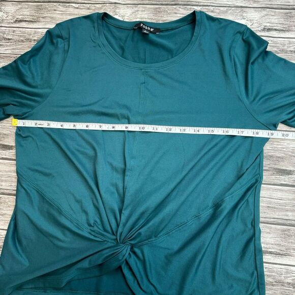 Zobha Women's Twist Front Long Sleeve Athletic Tee T Shirt Dark Teal L LG Large - Picture 11 of 13